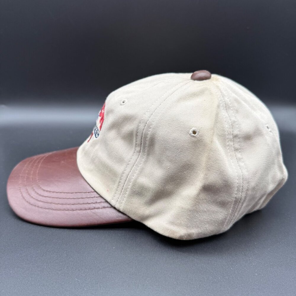 Vintage Golf Links Hat Cap Beach Club 2000 Leather Canvas Strap Back - Picture 3 of 11